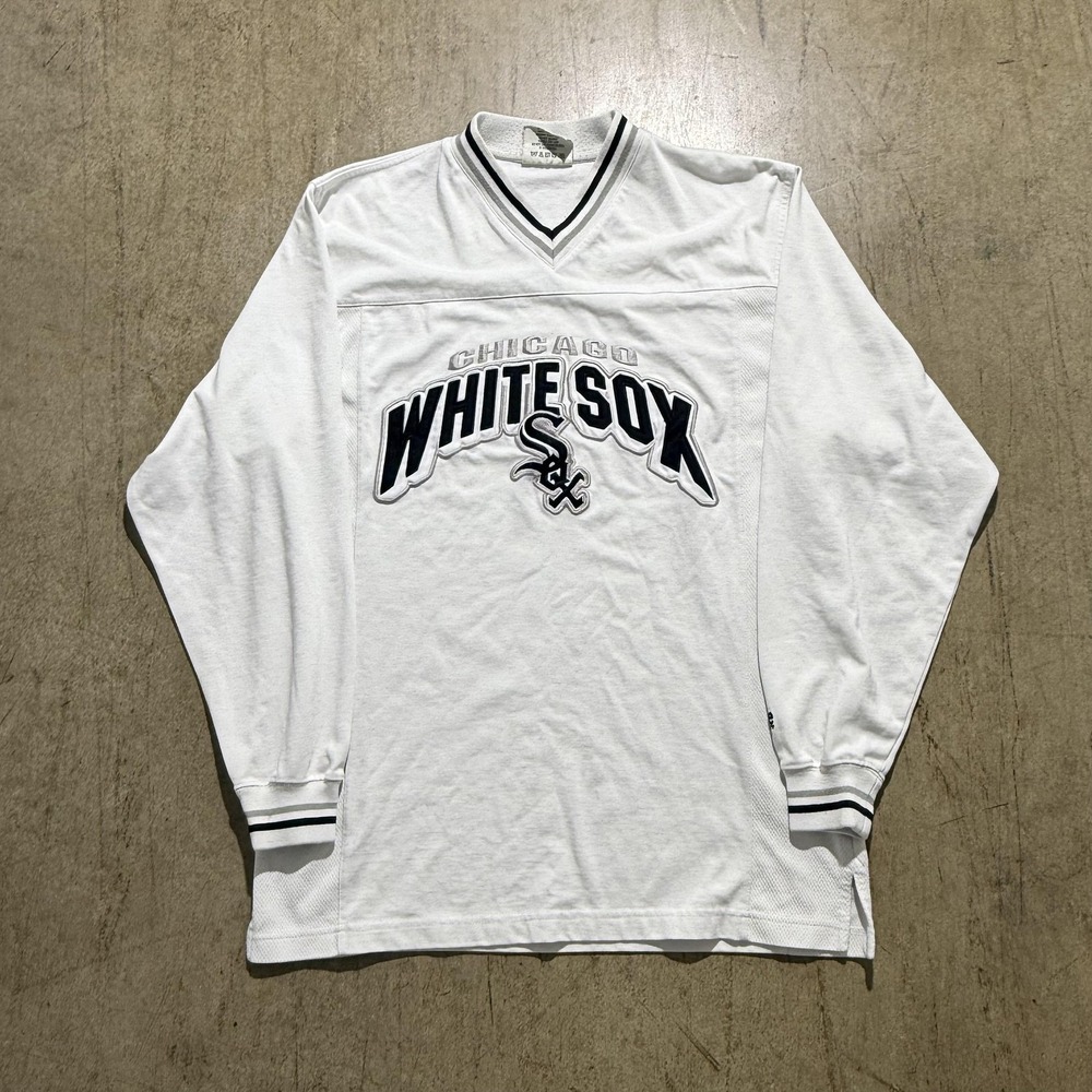 Chicago White Sox Shirt Mens Medium White MLB Baseball Lee Sport Long Sleeve